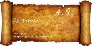 Ág István névjegykártya