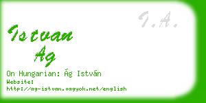 istvan ag business card