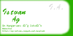 istvan ag business card